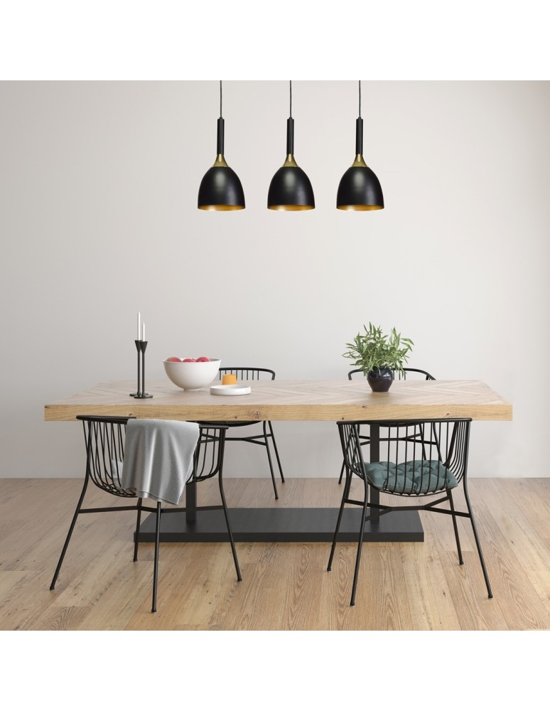 Milagro Lampa wisząca CLARK BLACK/GOLD 3xE27 MLP6222 Milagro Lampa wisząca CLARK BLACK/GOLD 3xE27 MLP6222