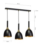 Milagro Lampa wisząca CLARK BLACK/GOLD 3xE27 MLP6222 Milagro Lampa wisząca CLARK BLACK/GOLD 3xE27 MLP6222