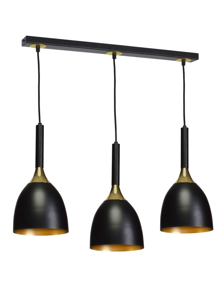 Milagro Lampa wisząca CLARK BLACK/GOLD 3xE27 MLP6222 Milagro Lampa wisząca CLARK BLACK/GOLD 3xE27 MLP6222