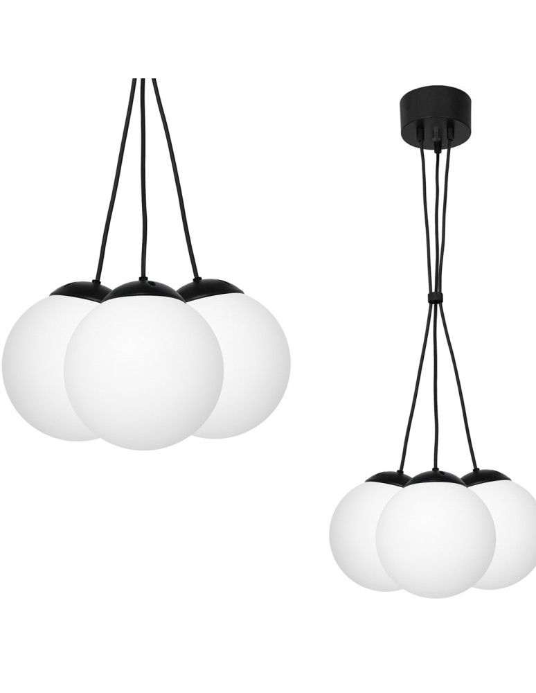 Milagro Lampa wisząca LIMA BLACK 3xE14 MLP6523 Milagro Lampa wisząca LIMA BLACK 3xE14 MLP6523