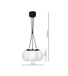 Milagro Lampa wisząca LIMA BLACK 3xE14 MLP6523 Milagro Lampa wisząca LIMA BLACK 3xE14 MLP6523