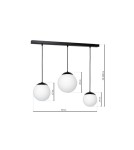 Milagro Lampa wisząca LIMA BLACK 3xE14 MLP6524 Milagro Lampa wisząca LIMA BLACK 3xE14 MLP6524