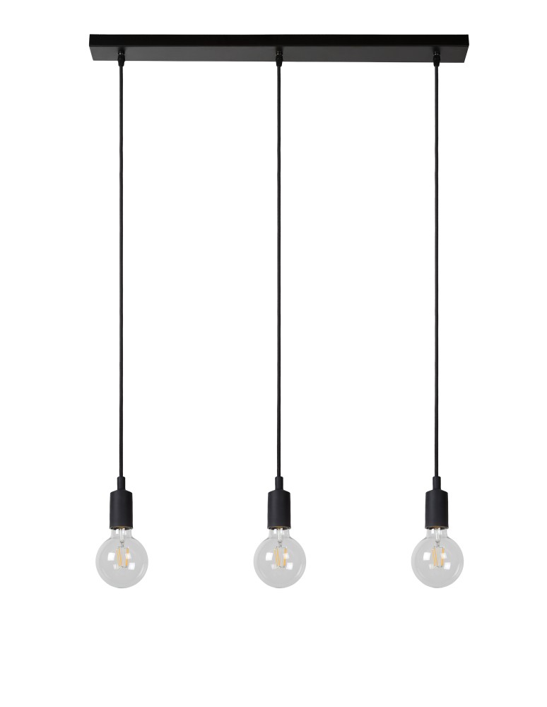 Lucide FIX MULTIPLE Wisząca 3xE27/60W Czarny 08408/03/30
