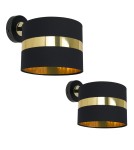 Kinkiety - Milagro Kinkiet PALMIRA BLACK / GOLD 1xE27 60W MLP6317 - product 1