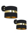 Milagro Kinkiet PALMIRA BLACK / GOLD 1xE27 60W MLP6317
