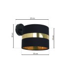 Kinkiety - Milagro Kinkiet PALMIRA BLACK / GOLD 1xE27 60W MLP6317 - product 7