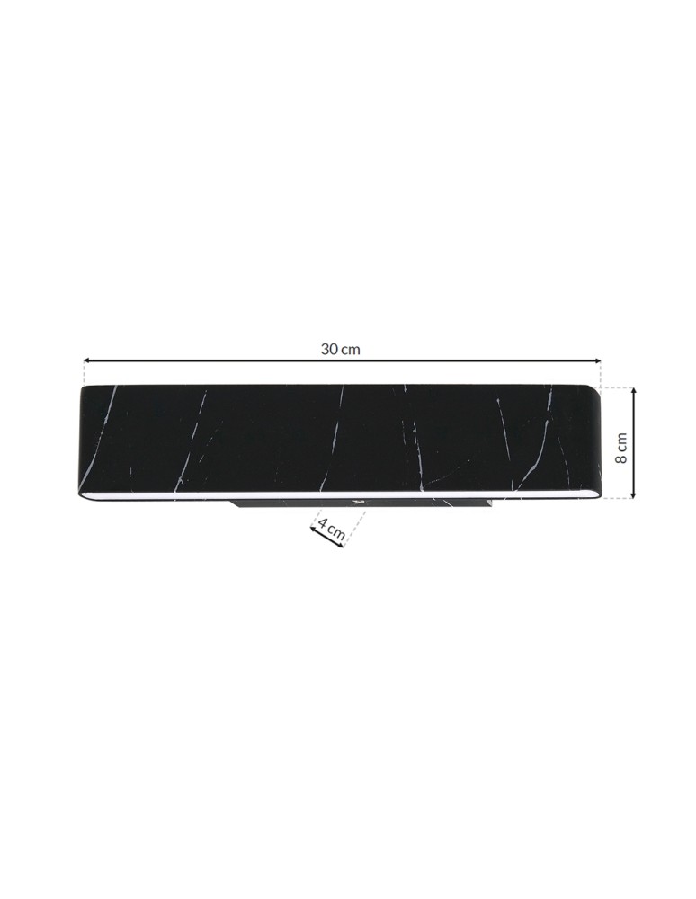 Milagro Kinkiet PIERCE BLACK 12W LED ML6471 Milagro Kinkiet PIERCE BLACK 12W LED ML6471