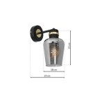 Kinkiety - Milagro Kinkiet RICHMOND BLACK / GOLD 1xE27 MLP6536 - product 7