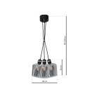 Lampy wiszące - Milagro Lampa wisząca RICHMOND BLACK / GOLD 3xE27  Supeł MLP65400 - product 7