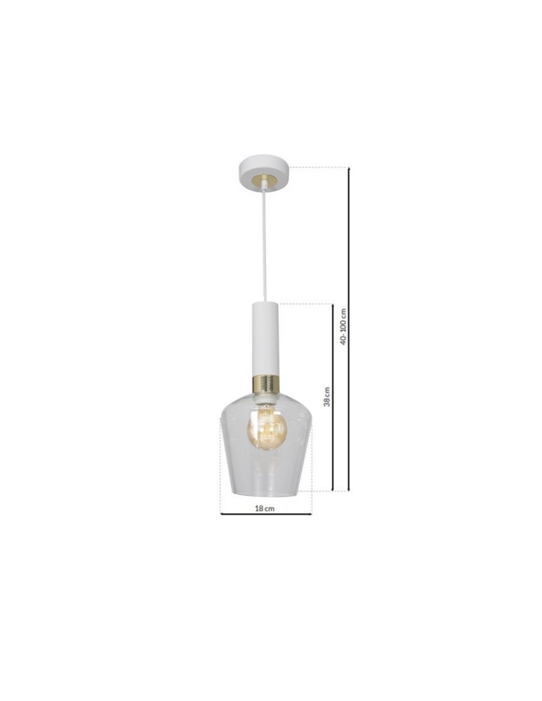 Milagro Lampa wisząca ROMA WHITE 1xE27 MLP6487 Milagro Lampa wisząca ROMA WHITE 1xE27 MLP6487