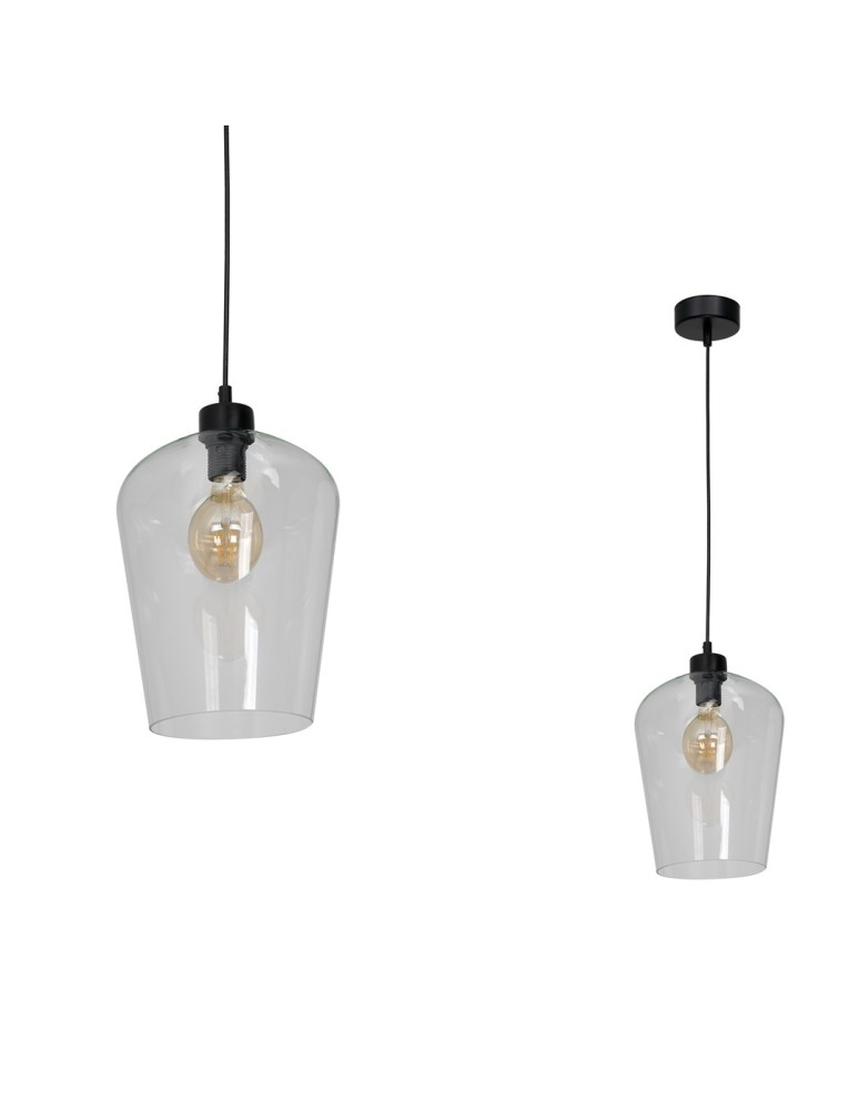 Milagro Lampa wisząca SANTIAGO CLEAR 1xE27 MLP6605 Milagro Lampa wisząca SANTIAGO CLEAR 1xE27 MLP6605