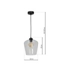 Milagro Lampa wisząca SANTIAGO CLEAR 1xE27 MLP6605 Milagro Lampa wisząca SANTIAGO CLEAR 1xE27 MLP6605