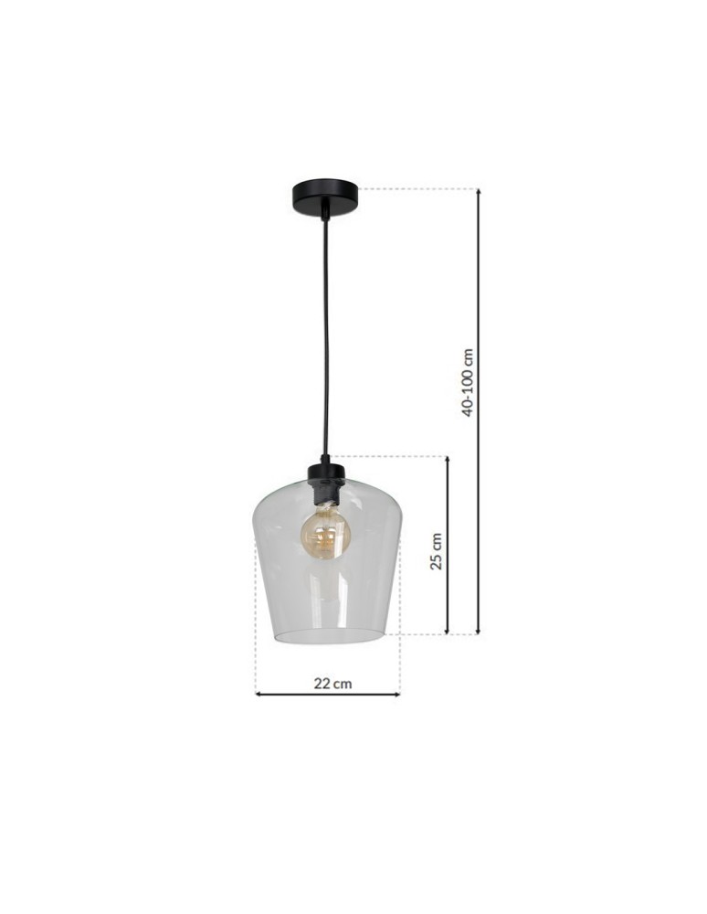 Milagro Lampa wisząca SANTIAGO CLEAR 1xE27 MLP6605 Milagro Lampa wisząca SANTIAGO CLEAR 1xE27 MLP6605