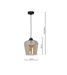 Milagro Lampa wisząca SANTIAGO AMBER 1xE27 MLP6607 Milagro Lampa wisząca SANTIAGO AMBER 1xE27 MLP6607