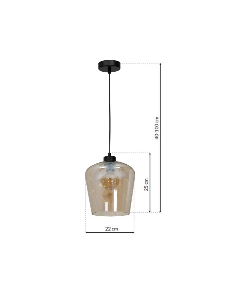 Milagro Lampa wisząca SANTIAGO AMBER 1xE27 MLP6607 Milagro Lampa wisząca SANTIAGO AMBER 1xE27 MLP6607