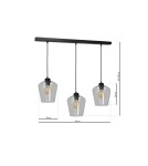 Lampy wiszące - Milagro Lampa wisząca SANTIAGO CLEAR 3xE27 MLP6608 - product 7