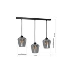 Lampy wiszące - Milagro Lampa wisząca SANTIAGO SMOKED 3xE27 MLP6609 - product 7