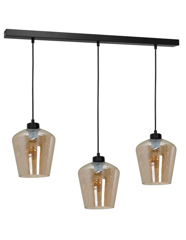 Milagro Lampa wisząca SANTIAGO AMBER 3xE27 MLP6610