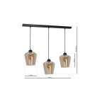 Lampy wiszące - Milagro Lampa wisząca SANTIAGO AMBER 3xE27 MLP6610 - product 7