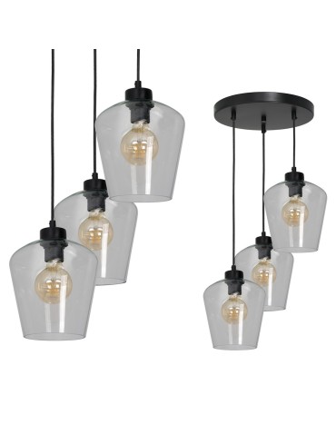 Milagro Lampa wisząca SANTIAGO CLEAR 3xE27 MLP6611
