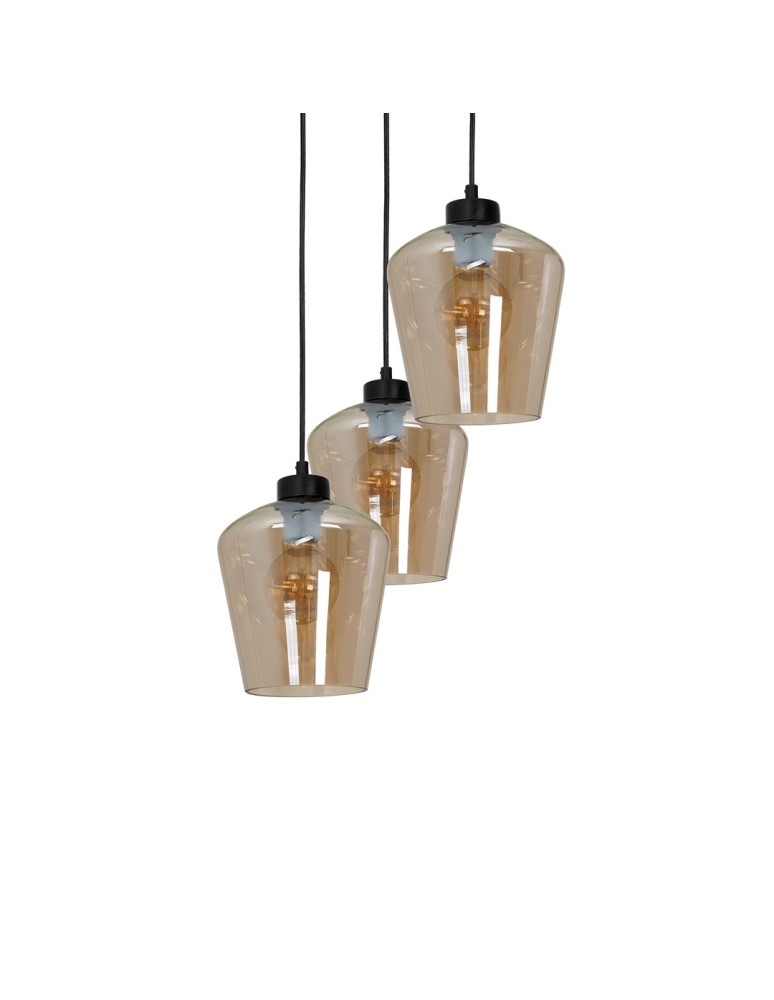Milagro Lampa wisząca SANTIAGO AMBER 3xE27 MLP6613 Milagro Lampa wisząca SANTIAGO AMBER 3xE27 MLP6613
