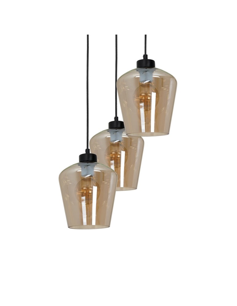 Milagro Lampa wisząca SANTIAGO AMBER 3xE27 MLP6613 Milagro Lampa wisząca SANTIAGO AMBER 3xE27 MLP6613
