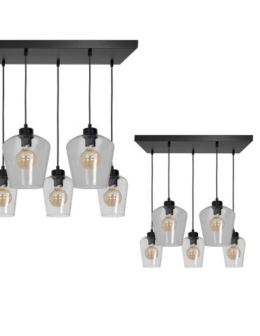 Milagro Lampa wisząca SANTIAGO CLEAR 5xE27 MLP6615