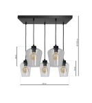 Lampy wiszące - Milagro Lampa wisząca SANTIAGO CLEAR 5xE27 MLP6615 - product 7