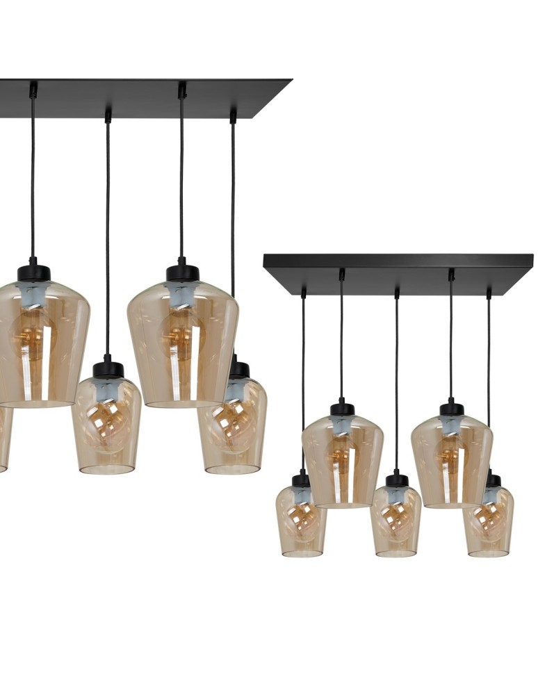 Milagro Lampa wisząca SANTIAGO AMBER 5xE27 MLP6617 Milagro Lampa wisząca SANTIAGO AMBER 5xE27 MLP6617