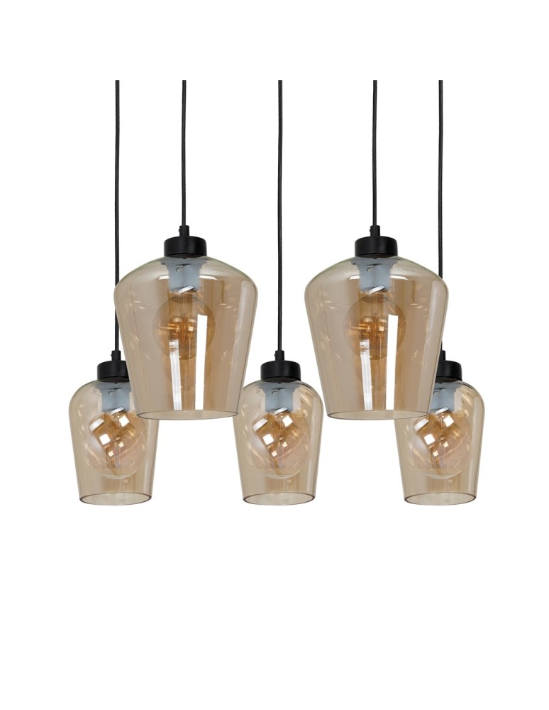 Milagro Lampa wisząca SANTIAGO AMBER 5xE27 MLP6617 Milagro Lampa wisząca SANTIAGO AMBER 5xE27 MLP6617