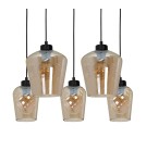 Milagro Lampa wisząca SANTIAGO AMBER 5xE27 MLP6617 Milagro Lampa wisząca SANTIAGO AMBER 5xE27 MLP6617