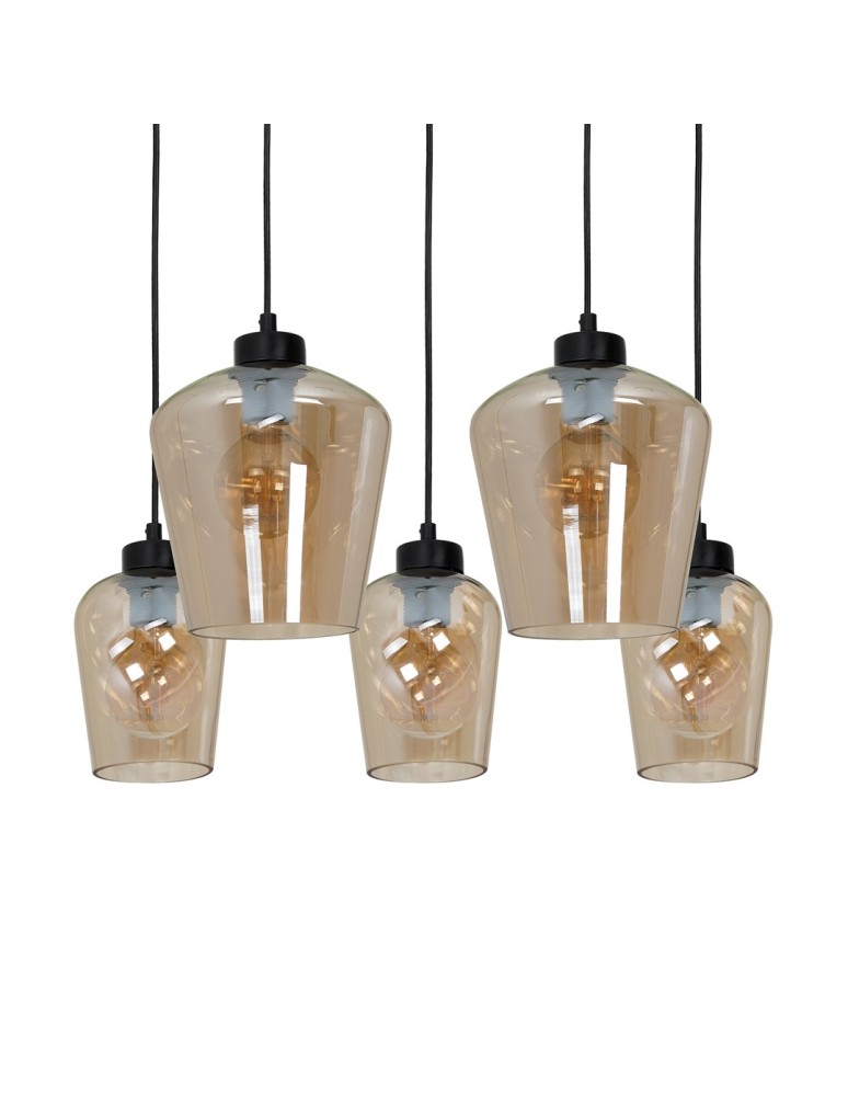 Milagro Lampa wisząca SANTIAGO AMBER 5xE27 MLP6617 Milagro Lampa wisząca SANTIAGO AMBER 5xE27 MLP6617
