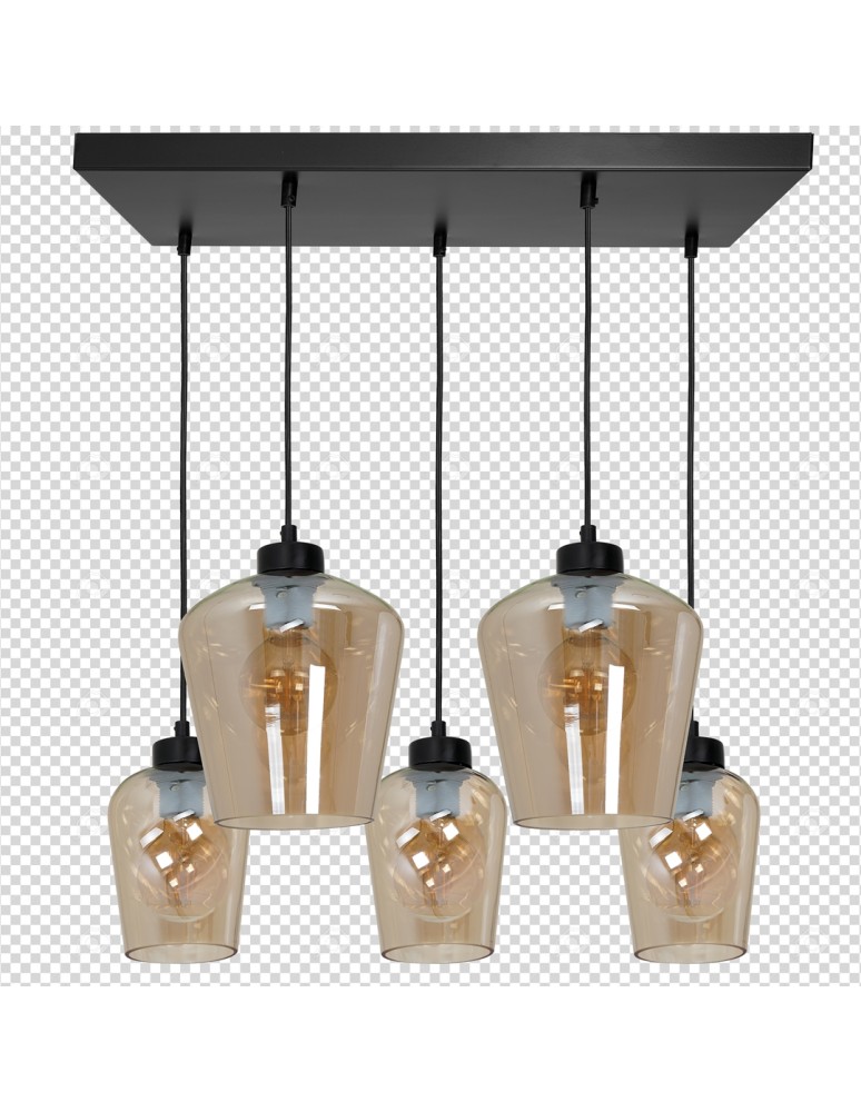 Milagro Lampa wisząca SANTIAGO AMBER 5xE27 MLP6617 Milagro Lampa wisząca SANTIAGO AMBER 5xE27 MLP6617