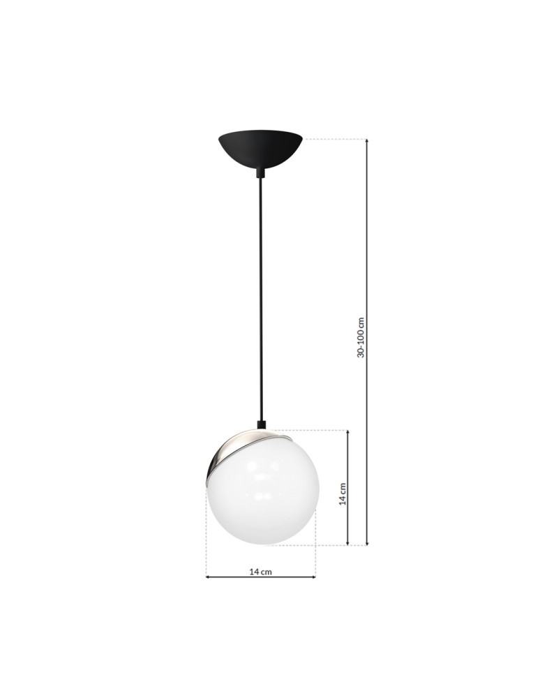 Milagro Lampa wisząca SFERA BLACK/CHROME 1xE14 MLP4673 Milagro Lampa wisząca SFERA BLACK/CHROME 1xE14 MLP4673