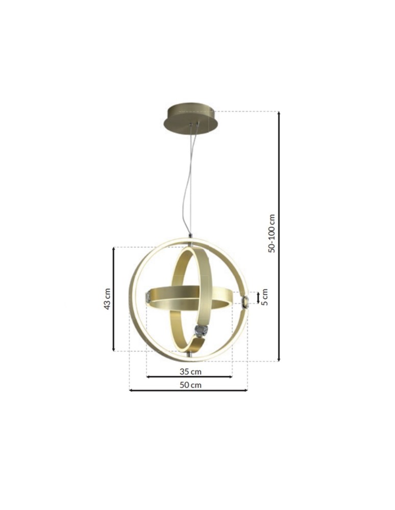 Milagro Lampa wisząca SIRIUS 80W ML6187 Milagro Lampa wisząca SIRIUS 80W ML6187