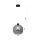 Milagro Lampa wisząca SOFIA SMOKED 1xE27 MLP6577 Milagro Lampa wisząca SOFIA SMOKED 1xE27 MLP6577