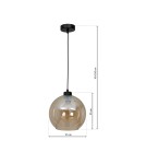 Lampy wiszące - Milagro Lampa wisząca SOFIA AMBER 1xE27 MLP6578 - product 7