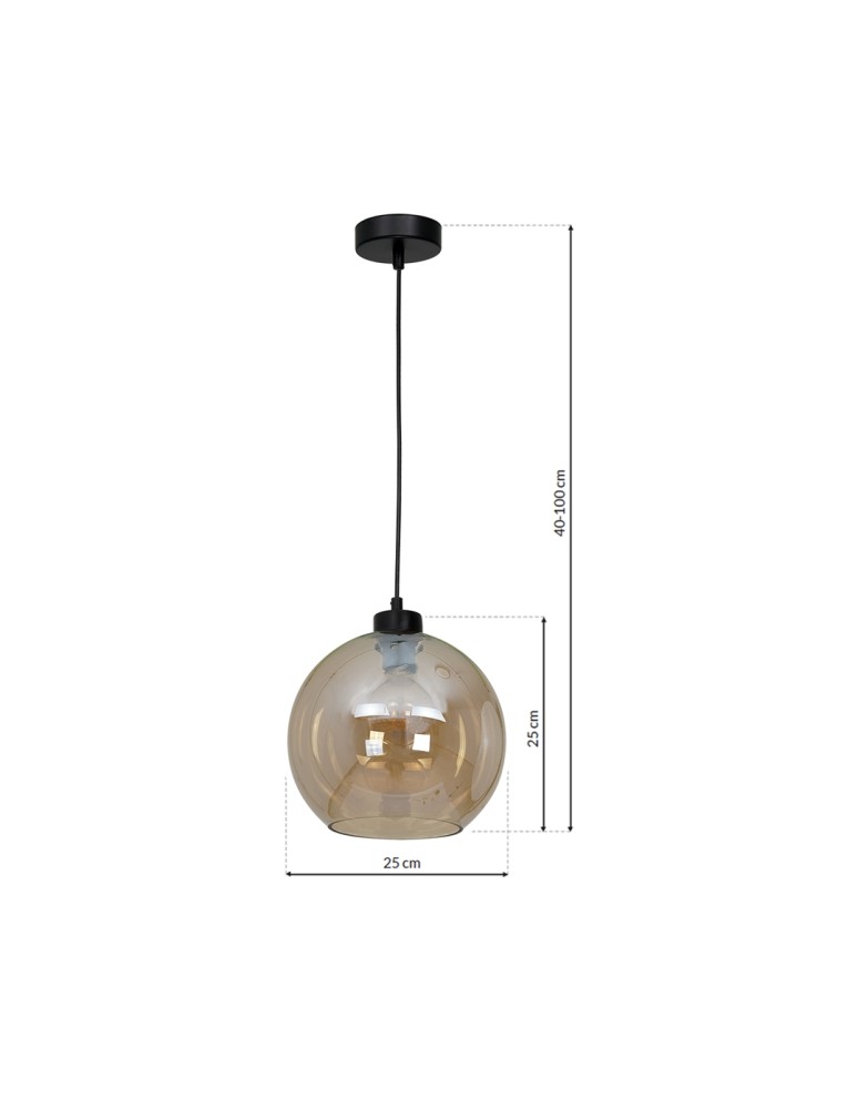Milagro Lampa wisząca SOFIA AMBER 1xE27 MLP6578