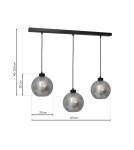 Milagro Lampa wisząca SOFIA SMOKED 3xE27 MLP65800 Milagro Lampa wisząca SOFIA SMOKED 3xE27 MLP65800