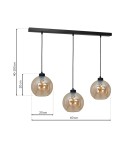 Lampy wiszące - Milagro Lampa wisząca SOFIA AMBER 3xE27 MLP6581 - product 7