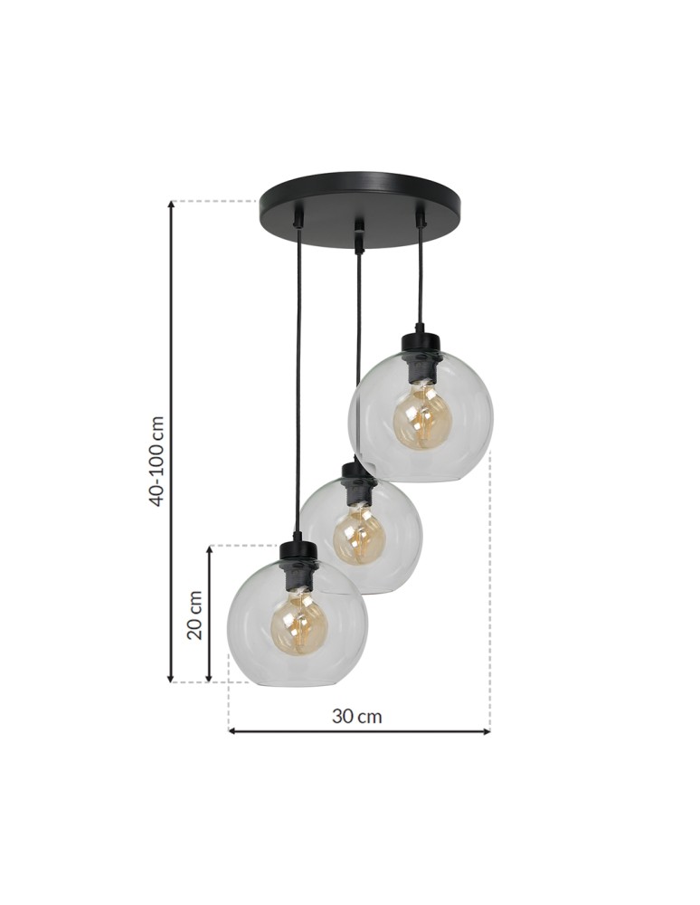 Milagro Lampa wisząca SOFIA CLEAR 3xE27 MLP6582 Milagro Lampa wisząca SOFIA CLEAR 3xE27 MLP6582
