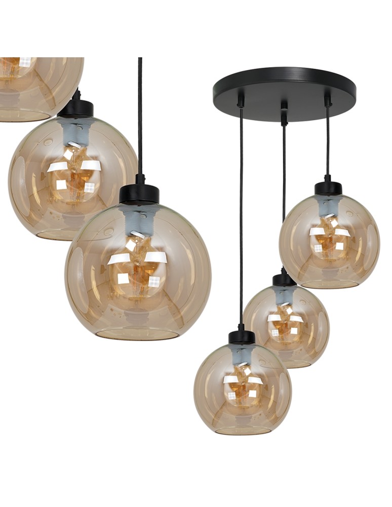 Milagro Lampa wisząca SOFIA AMBER 3xE27 MLP6584 Milagro Lampa wisząca SOFIA AMBER 3xE27 MLP6584