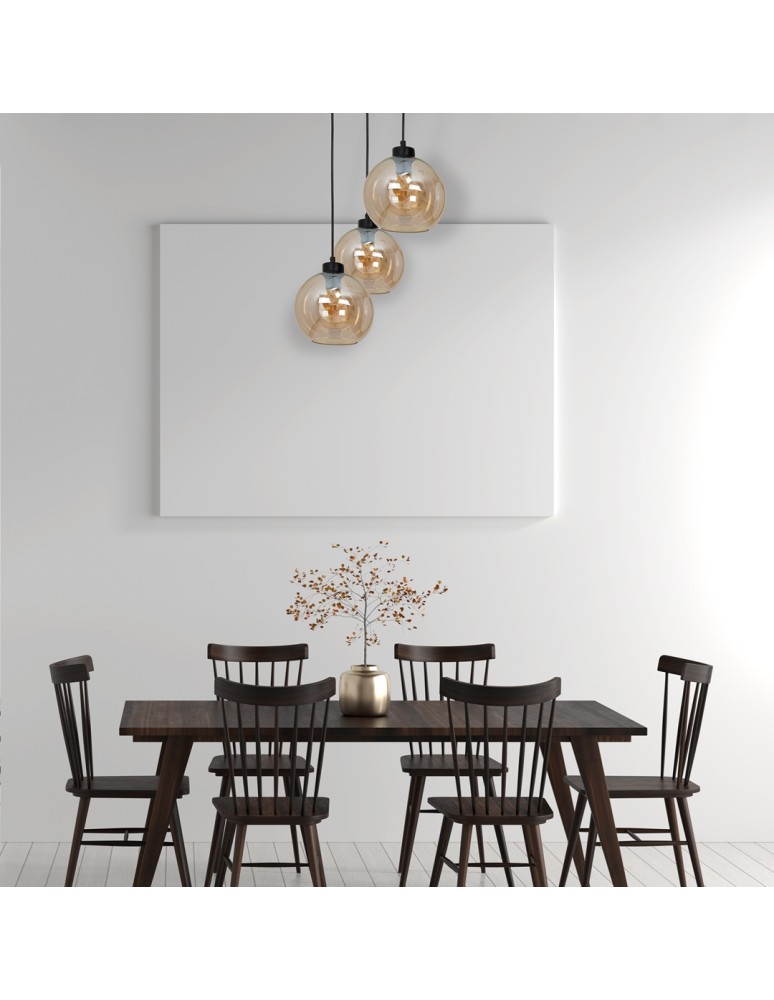 Milagro Lampa wisząca SOFIA AMBER 3xE27 MLP6584 Milagro Lampa wisząca SOFIA AMBER 3xE27 MLP6584