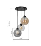 Milagro Lampa wisząca SOFIA MIX 3xE27 MLP6585 Milagro Lampa wisząca SOFIA MIX 3xE27 MLP6585