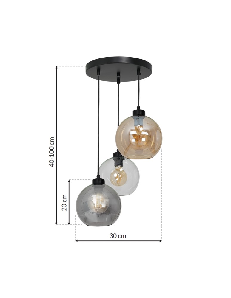 Milagro Lampa wisząca SOFIA MIX 3xE27 MLP6585 Milagro Lampa wisząca SOFIA MIX 3xE27 MLP6585