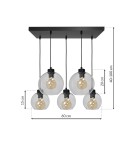 Milagro Lampa wisząca SOFIA CLEAR 5xE27 MLP65900 Milagro Lampa wisząca SOFIA CLEAR 5xE27 MLP65900