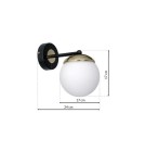 Milagro Kinkiet SPARTA BLACK / GOLD 1xE14 MLP6512 Milagro Kinkiet SPARTA BLACK / GOLD 1xE14 MLP6512