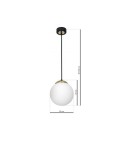 Milagro Lampa wisząca SPARTA BLACK / GOLD 1xE27 MLP6495 Milagro Lampa wisząca SPARTA BLACK / GOLD 1xE27 MLP6495
