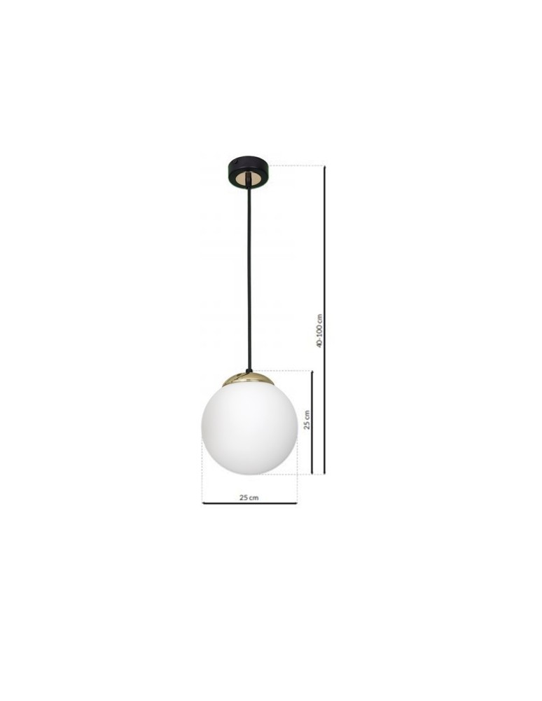 Milagro Lampa wisząca SPARTA BLACK / GOLD 1xE27 MLP6495 Milagro Lampa wisząca SPARTA BLACK / GOLD 1xE27 MLP6495
