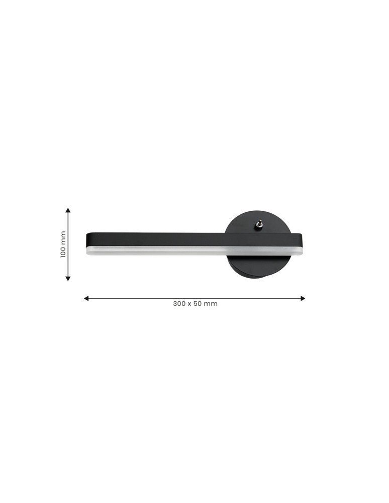 Milagro Kinkiet SYDNEY 6W LED BLACK lewy ML6346 Milagro Kinkiet SYDNEY 6W LED BLACK lewy ML6346